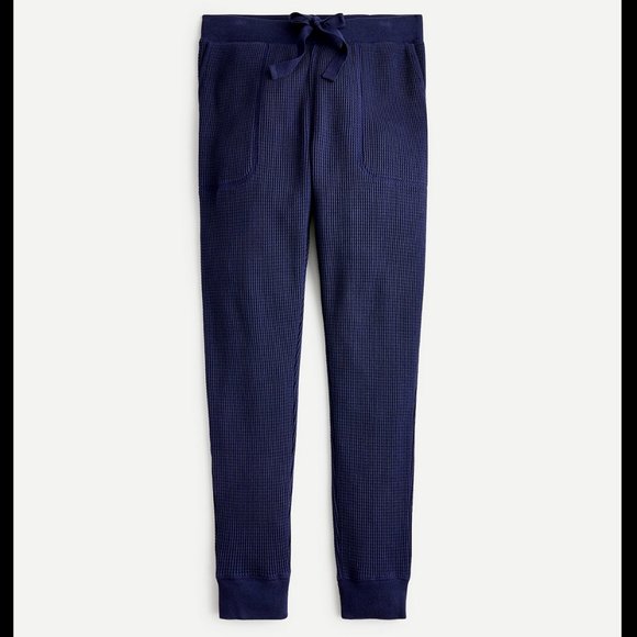 WAFFLE JOGGER PANTS FLOWER_NAVY SKY main image 0